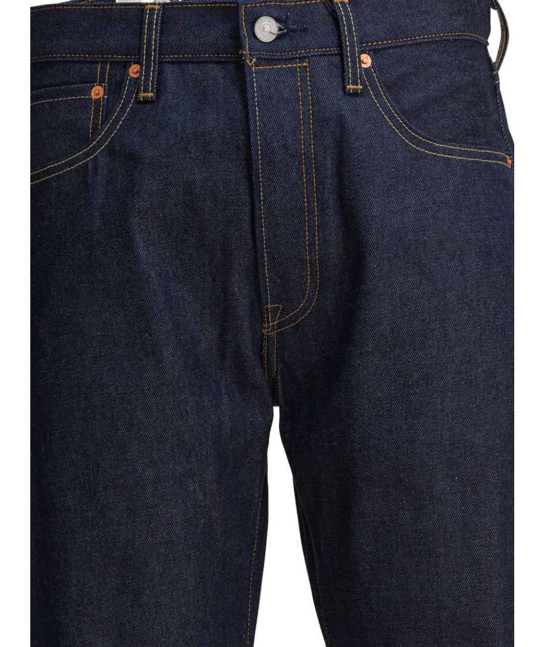 LEVI'S Темно-синие хлопковые прямые джинсы, фото 4