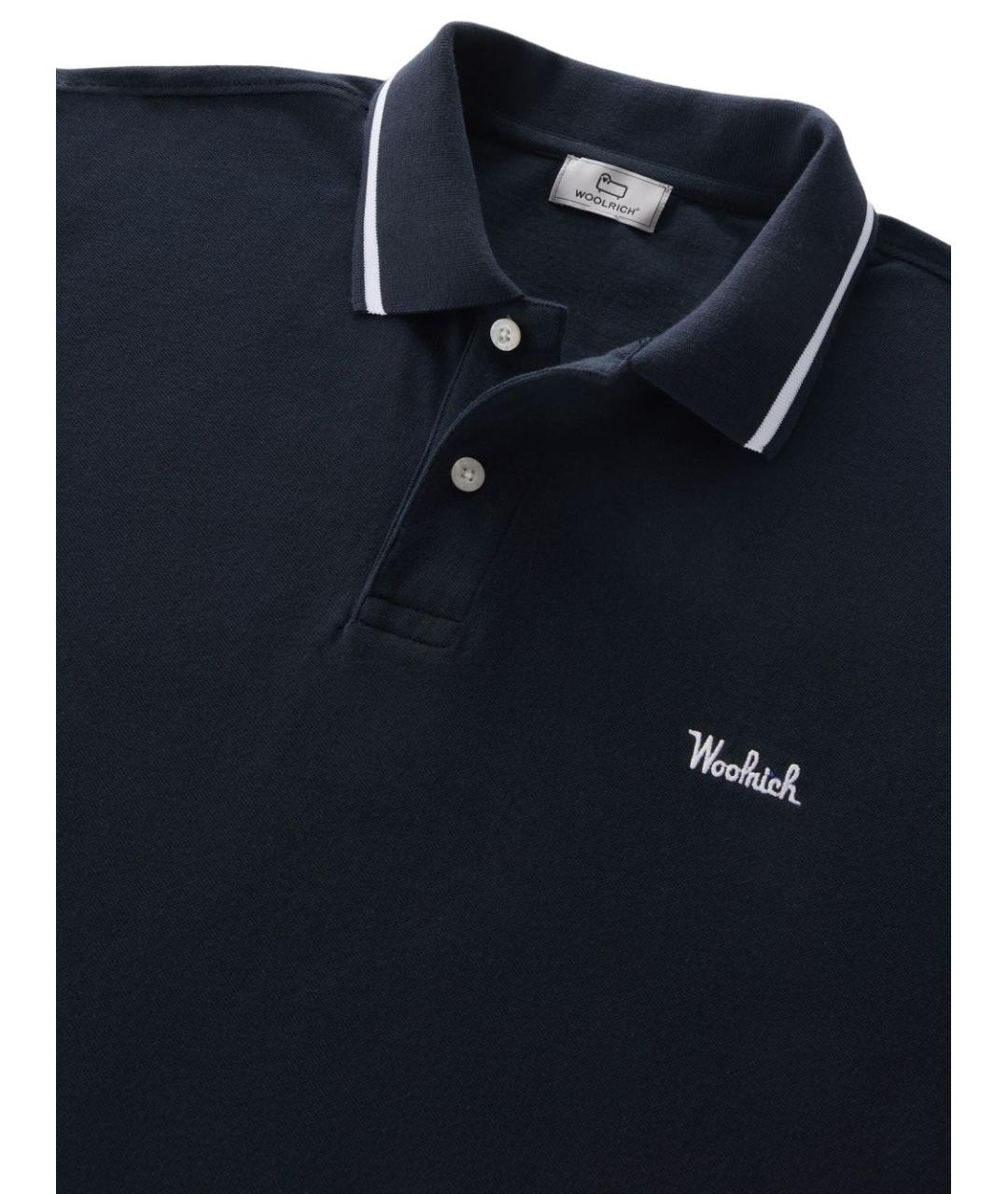 WOOLRICH Темно-синяя хлопковая футболка, фото 7