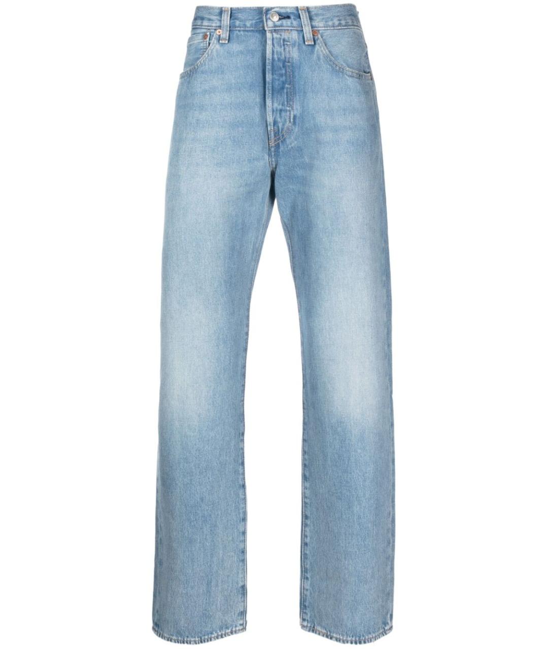 LEVI'S Голубые хлопковые прямые джинсы, фото 1