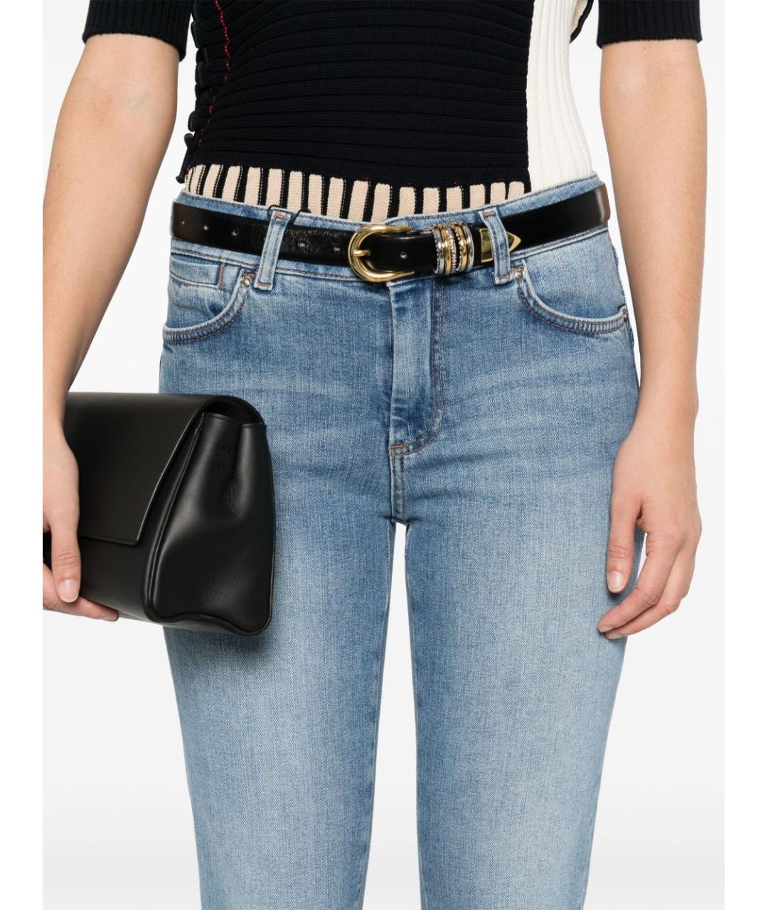 SPORTMAX Синие хлопковые прямые джинсы, фото 2