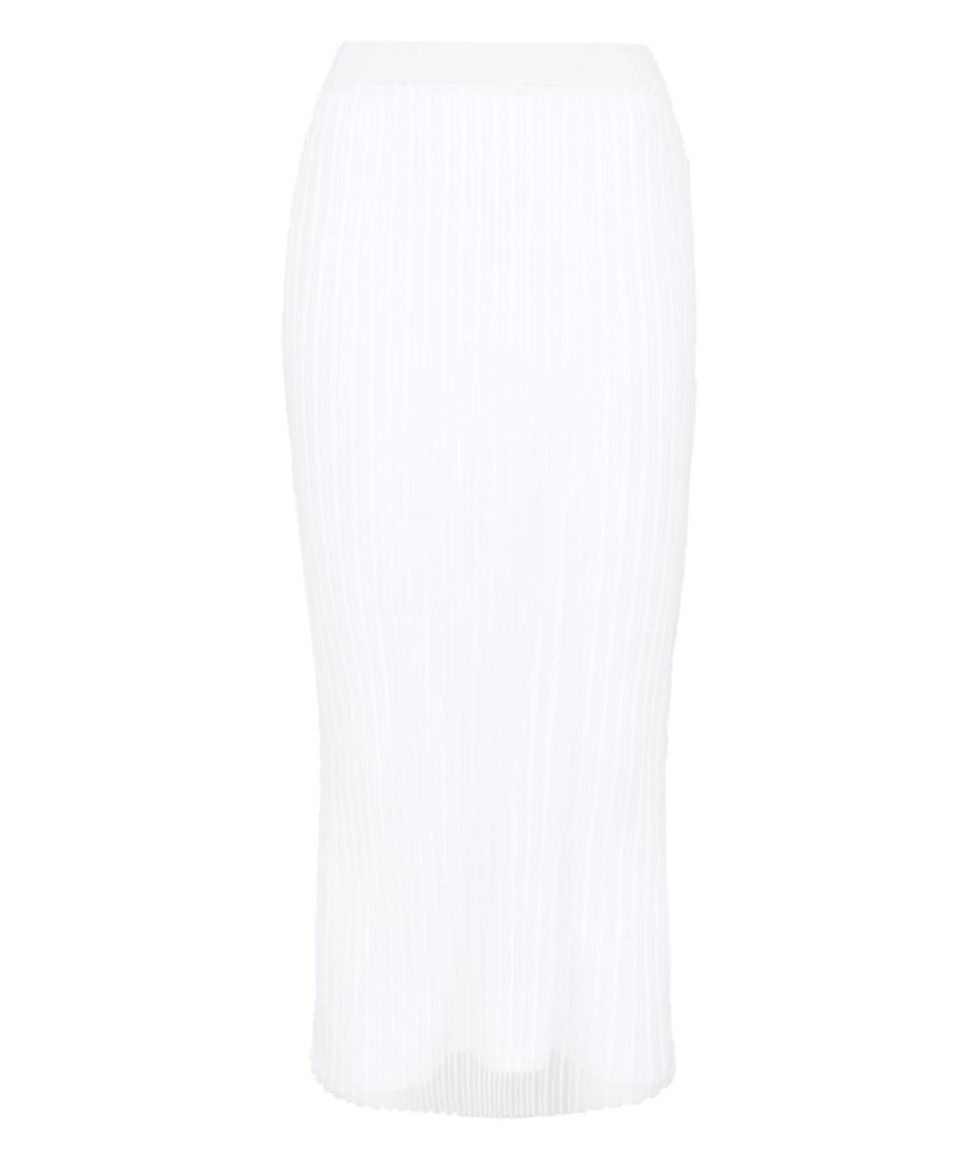 SPORTMAX Белая полиэстеровая юбка миди, фото 1