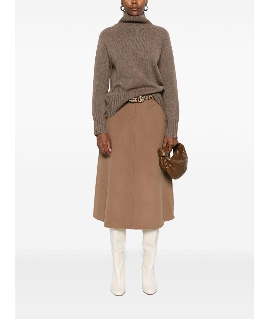 'S MAX MARA Коричневый шерстяной джемпер / свитер, фото 5