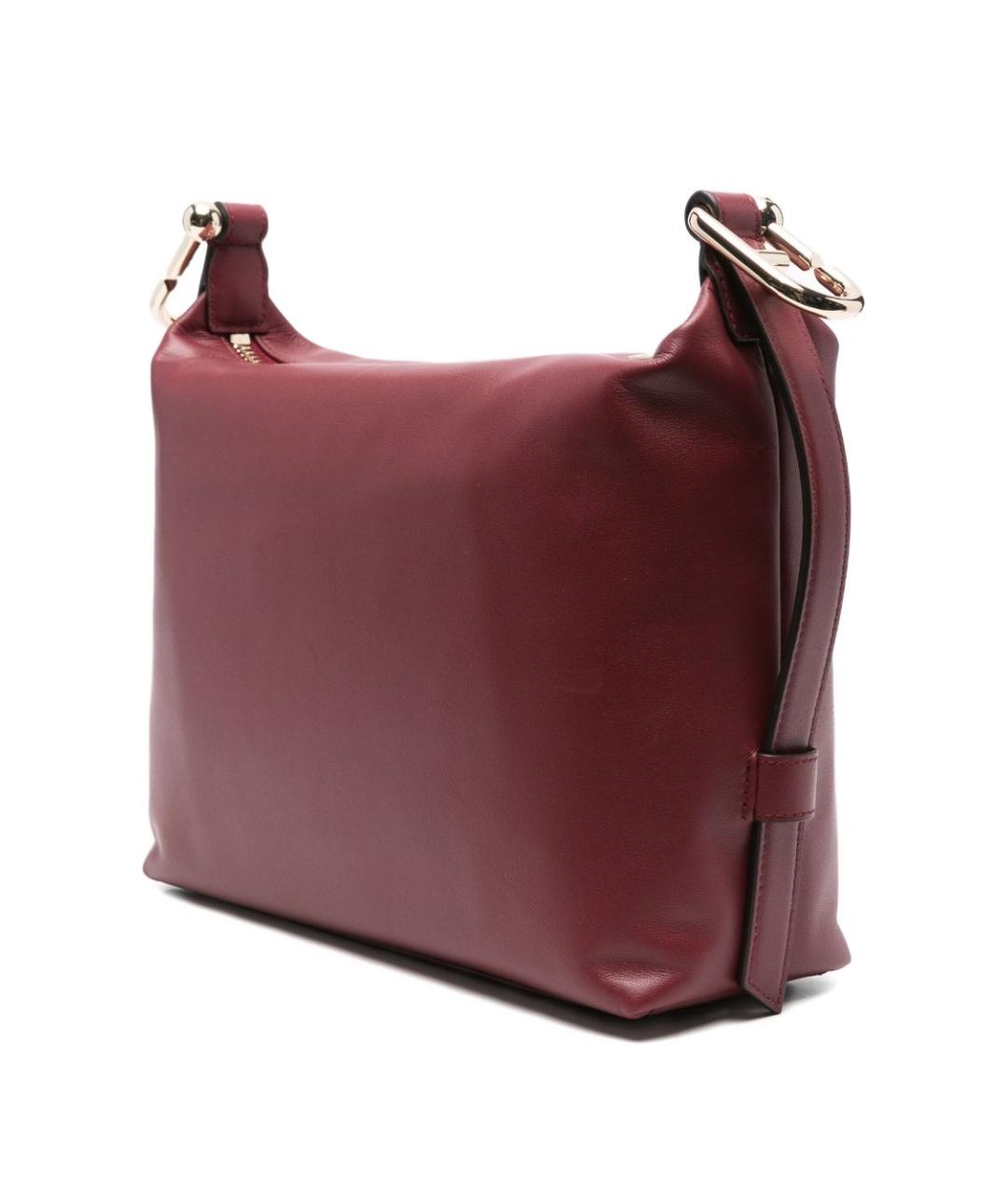 FURLA Бордовая кожаная сумка через плечо, фото 3