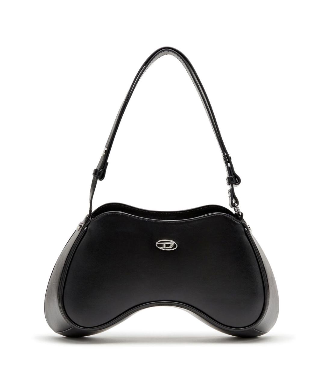 DIESEL Черная кожаная сумка через плечо, фото 1