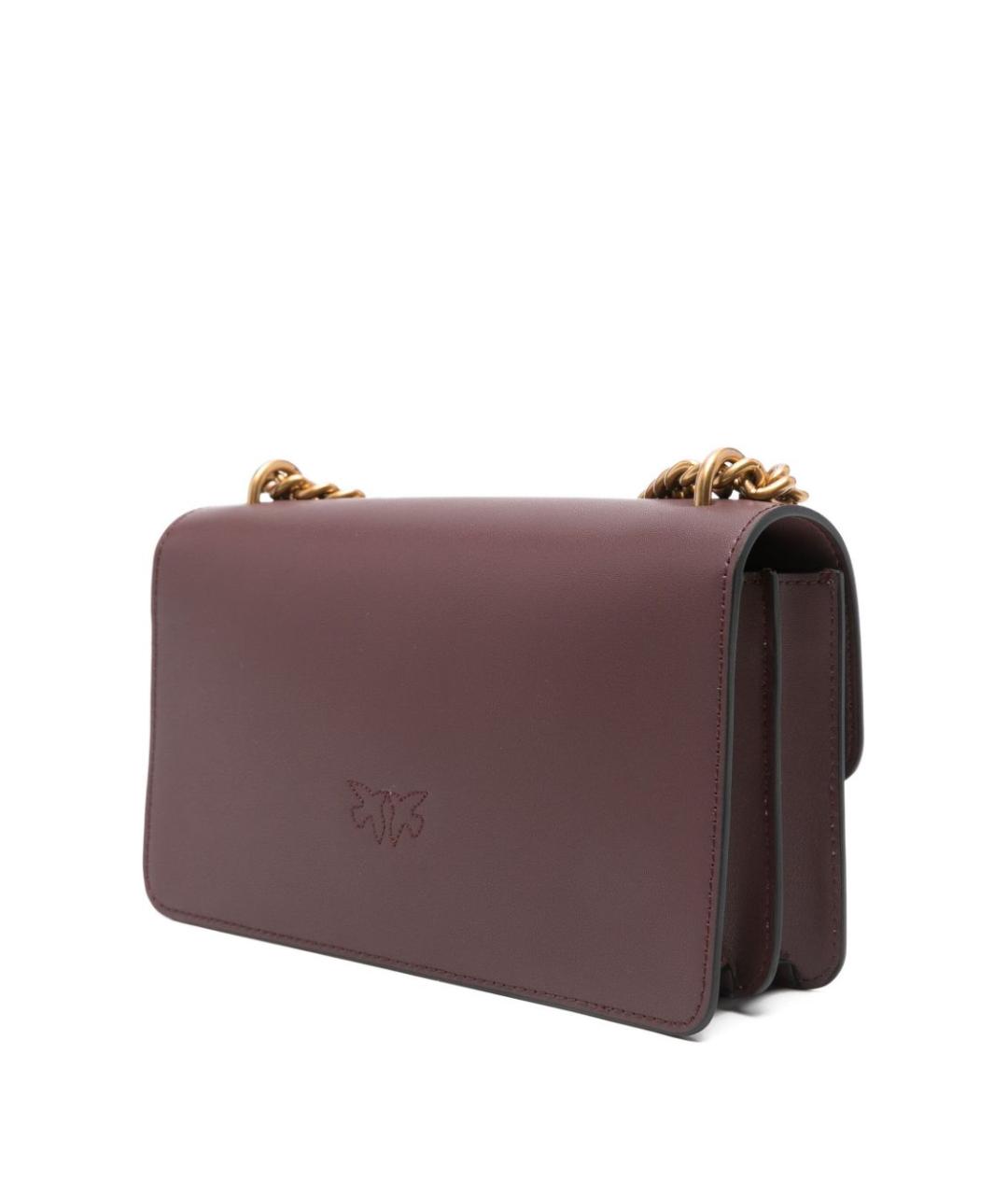 PINKO Коричневая кожаная сумка через плечо, фото 3