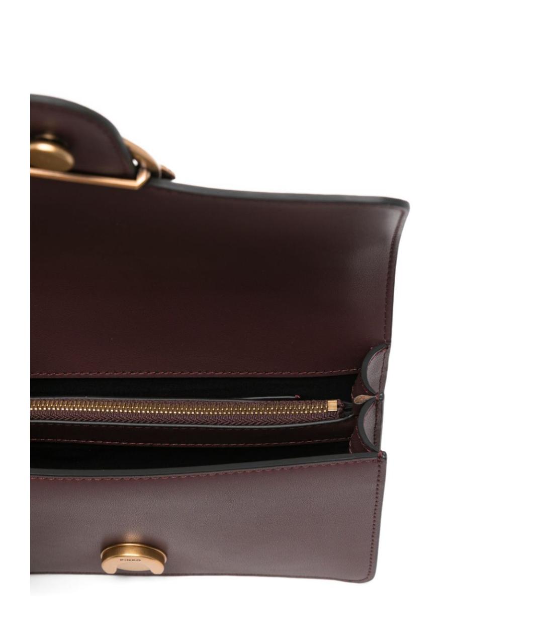 PINKO Коричневая кожаная сумка через плечо, фото 5