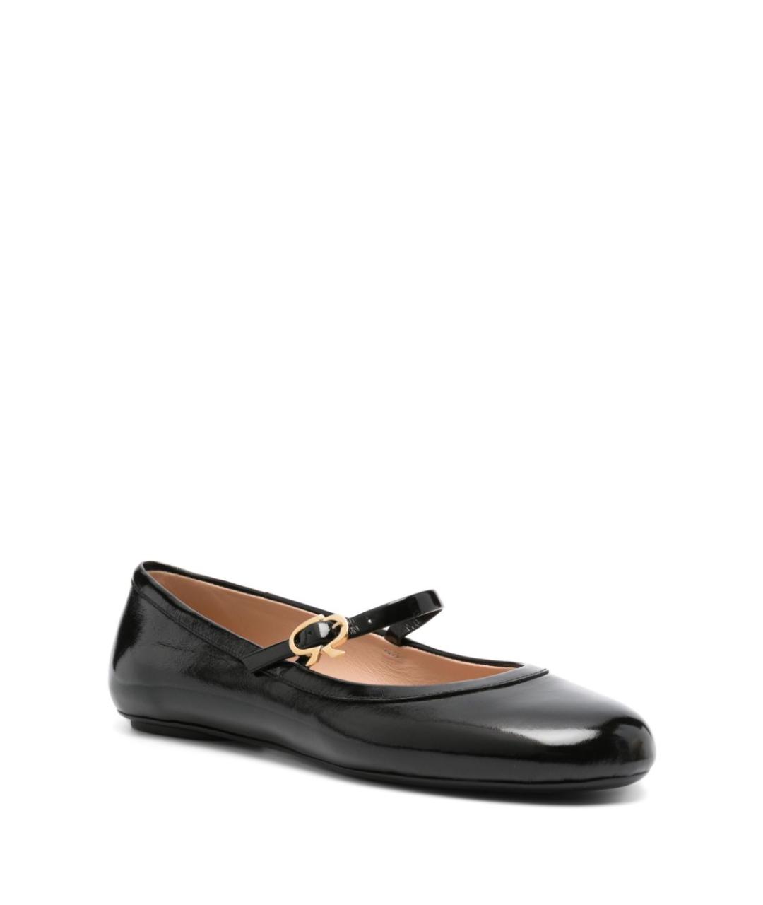 GIANVITO ROSSI Черные кожаные балетки, фото 4