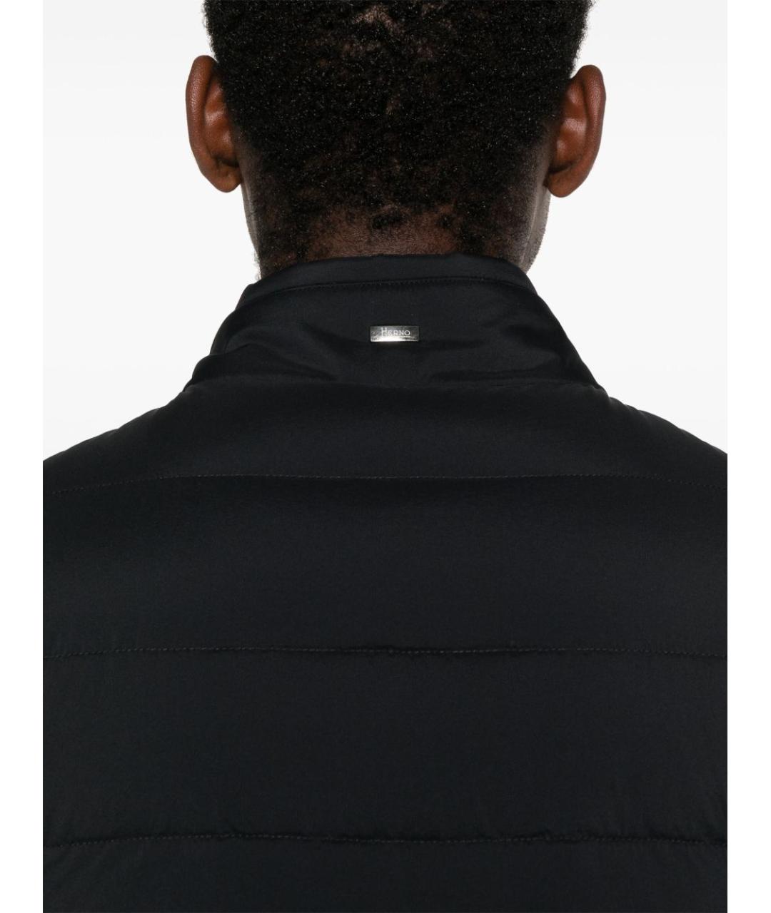 HERNO Черный полиамидовый жилет, фото 2