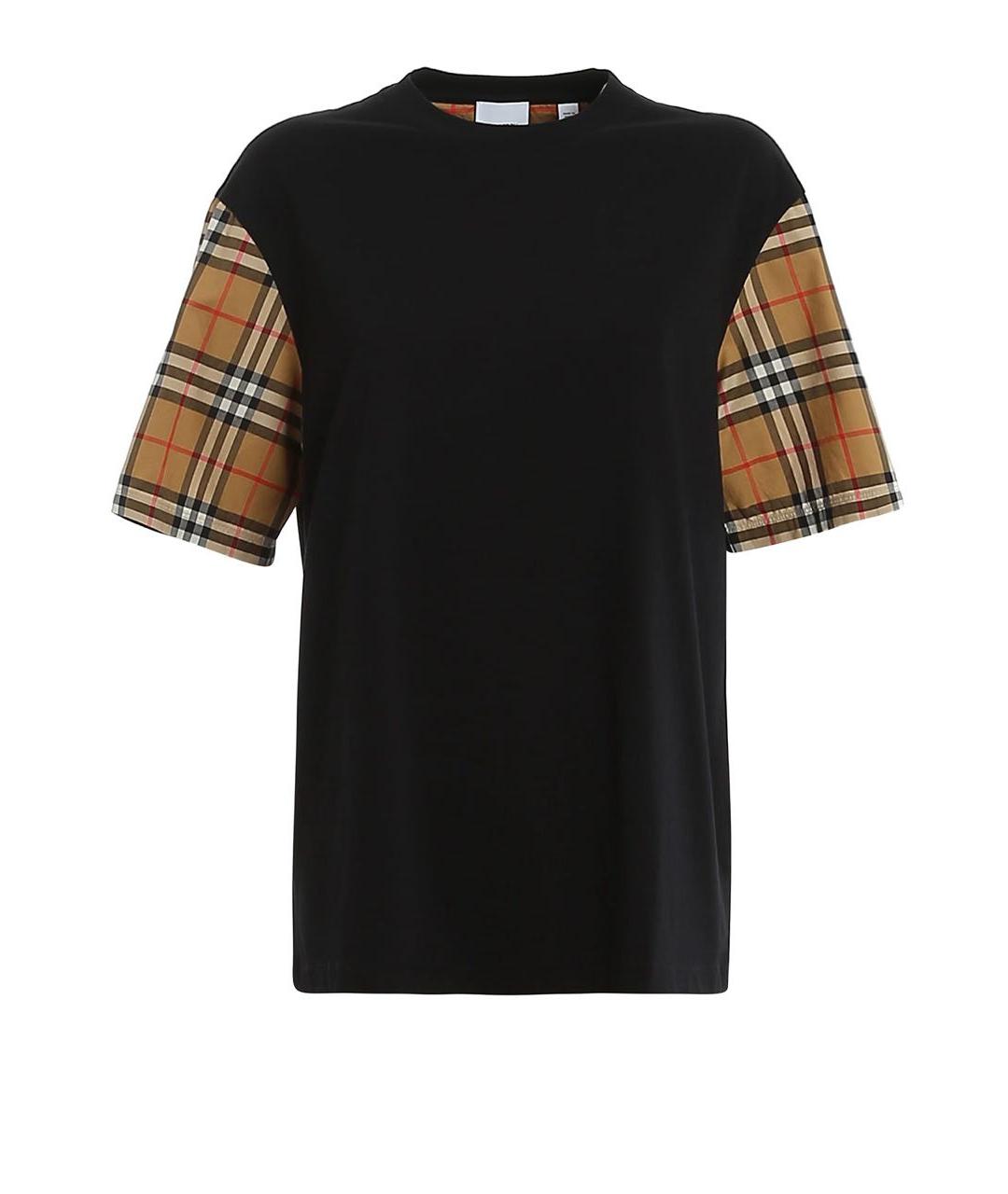 BURBERRY Черная хлопковая футболка, фото 5