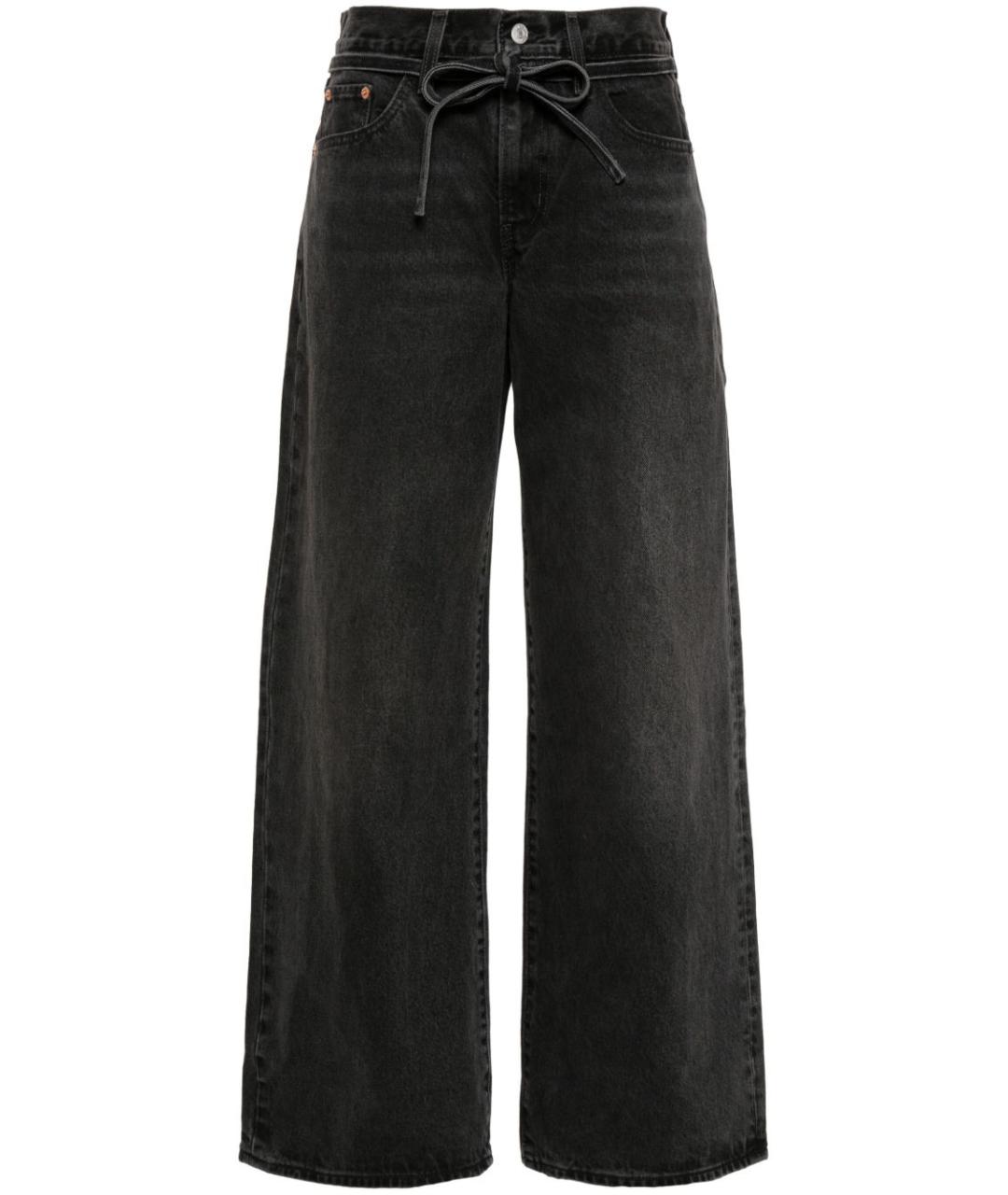 LEVI'S Черные хлопковые прямые джинсы, фото 1