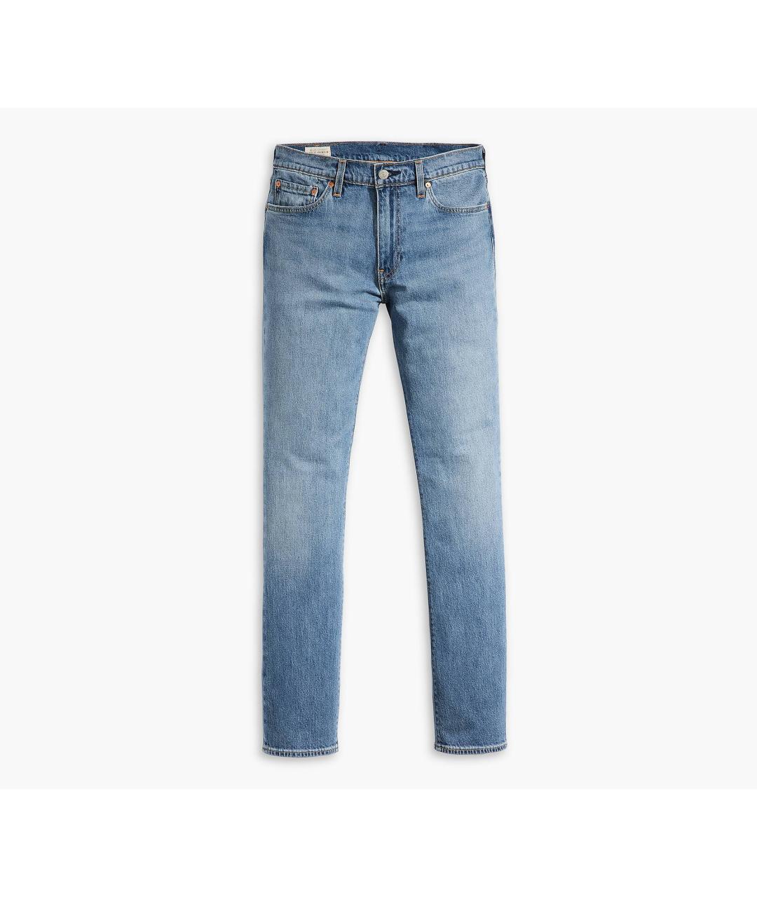 LEVI'S Синие хлопко-эластановые прямые джинсы, фото 7