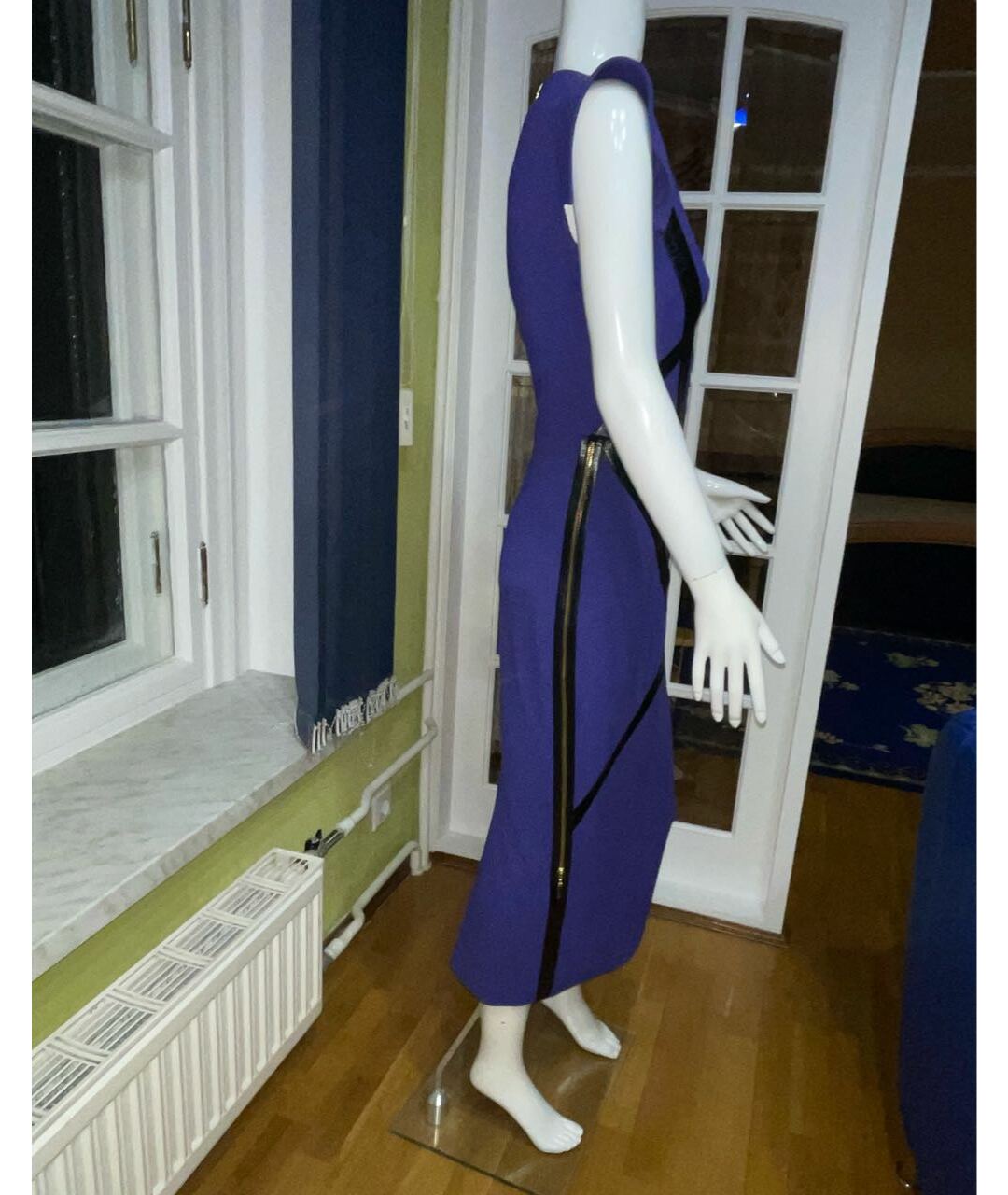 ESTER ABNER Фиолетовое шерстяное коктейльное платье, фото 3