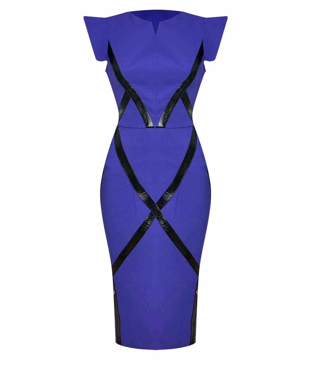 ESTER ABNER Фиолетовое шерстяное коктейльное платье, фото 1