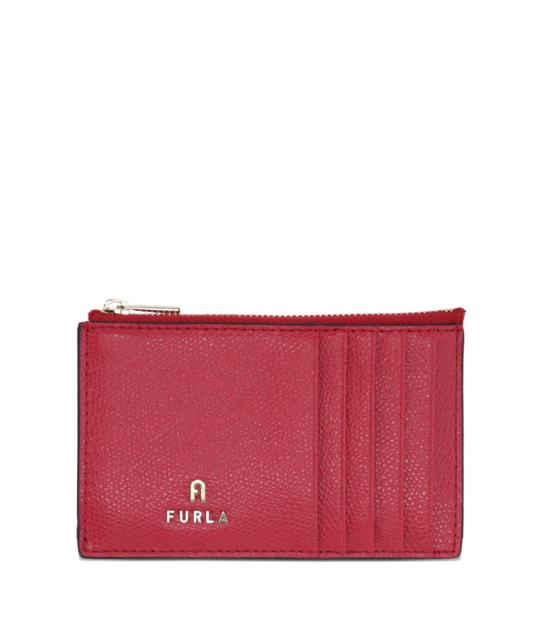 FURLA Красный кожаный кардхолдер, фото 1