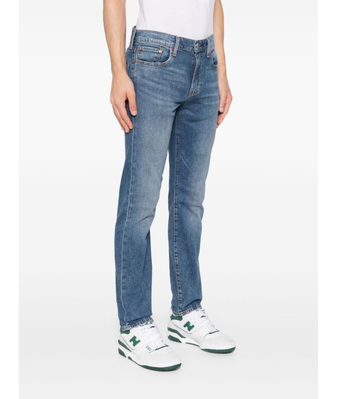 LEVI'S Синие хлопковые прямые джинсы, фото 4