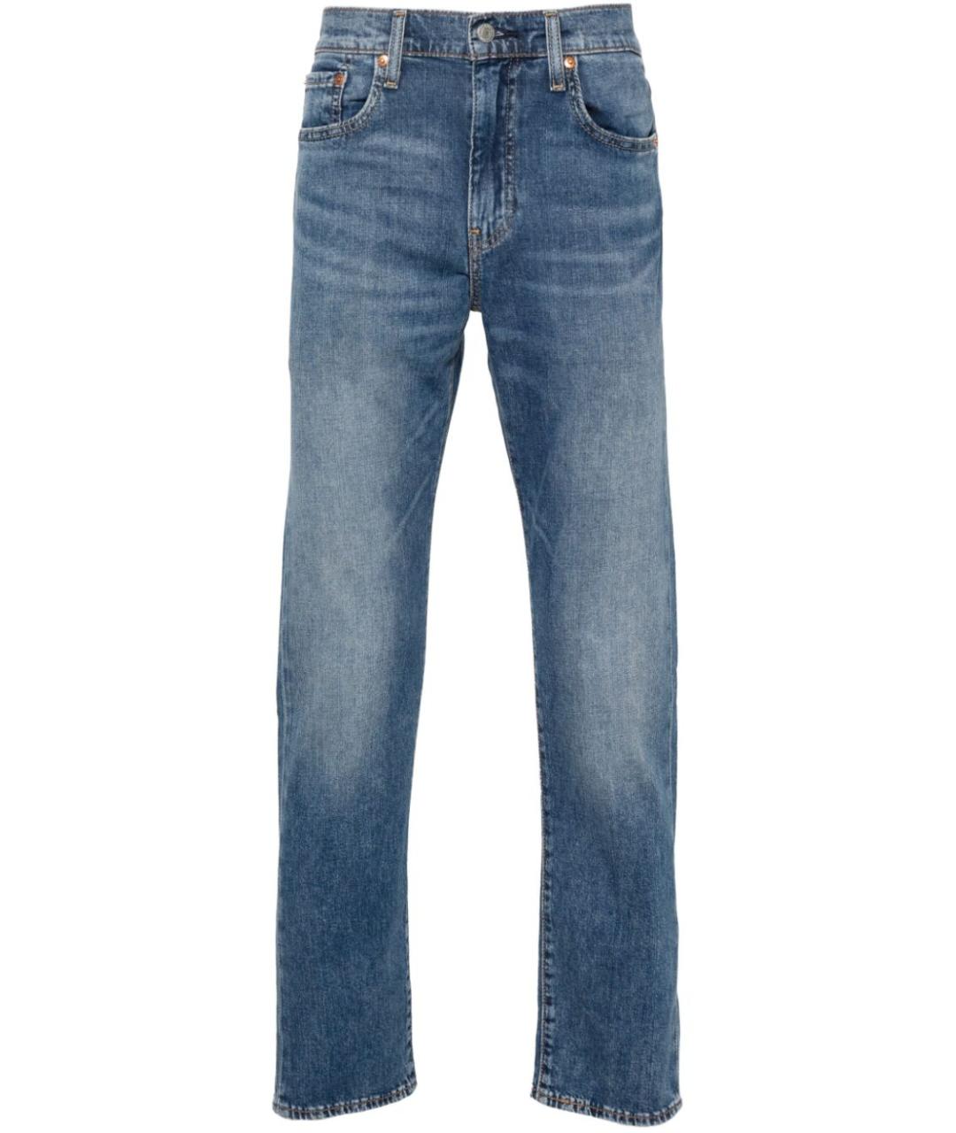 LEVI'S Синие хлопковые прямые джинсы, фото 1