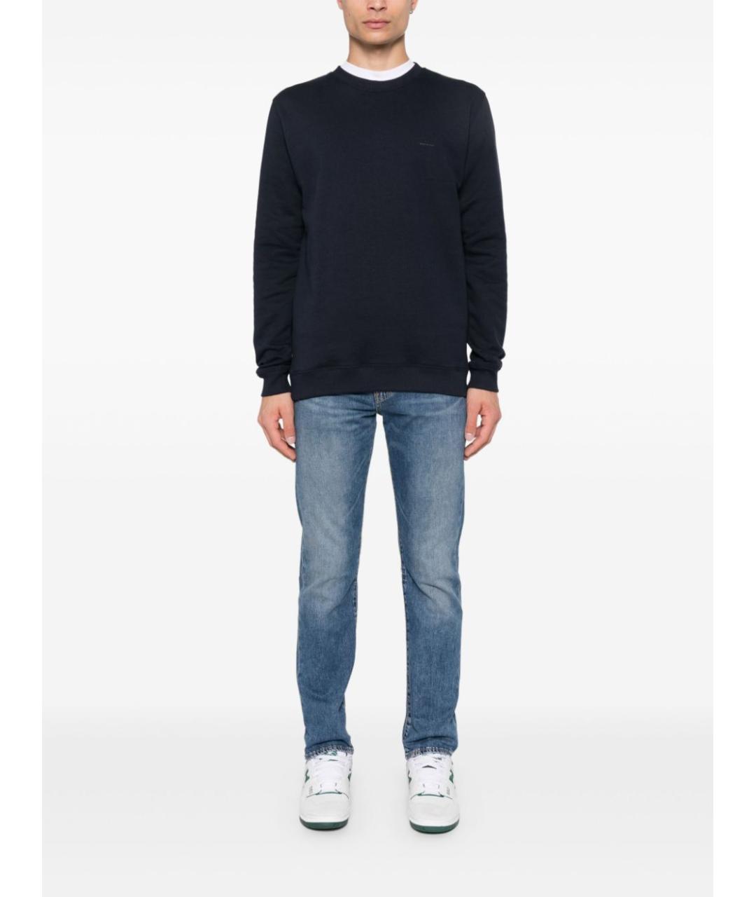 LEVI'S Синие хлопковые прямые джинсы, фото 2