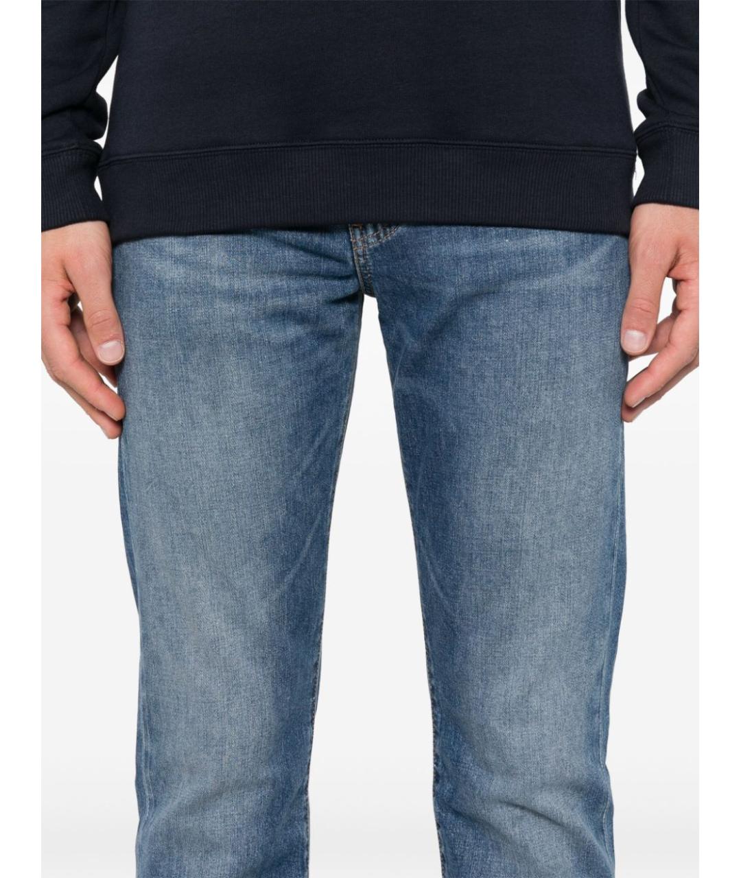 LEVI'S Синие хлопковые прямые джинсы, фото 3