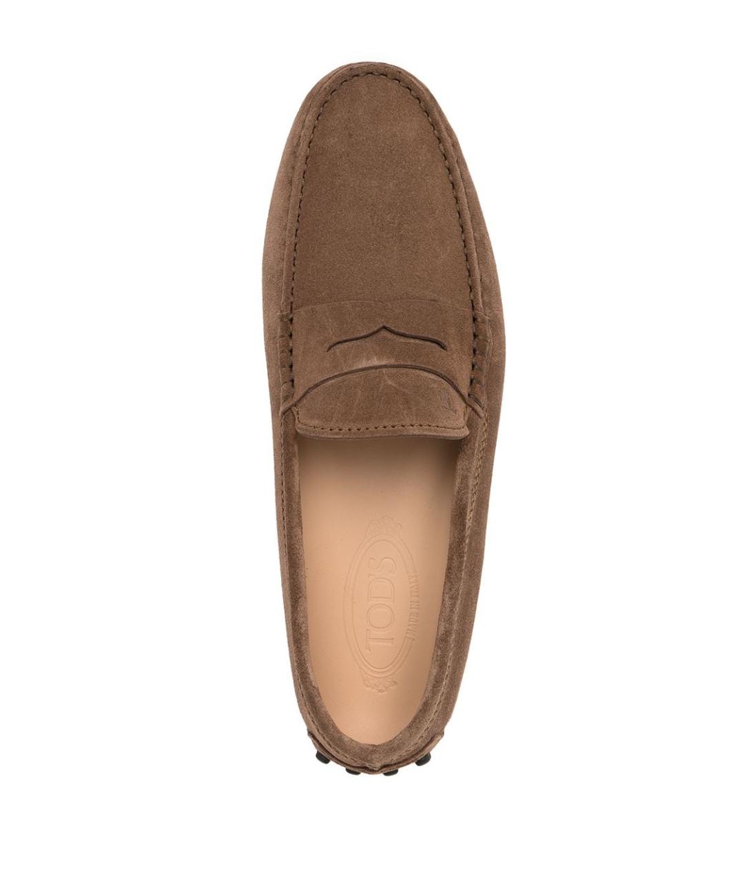TOD'S Коричневые замшевые лоферы, фото 2