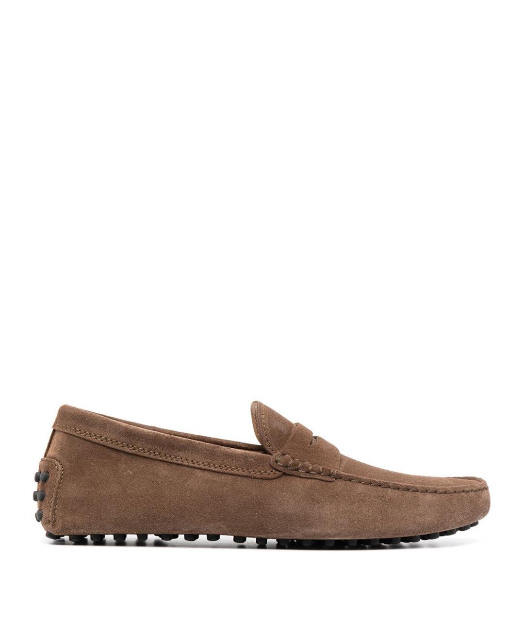 TOD'S Коричневые замшевые лоферы, фото 1