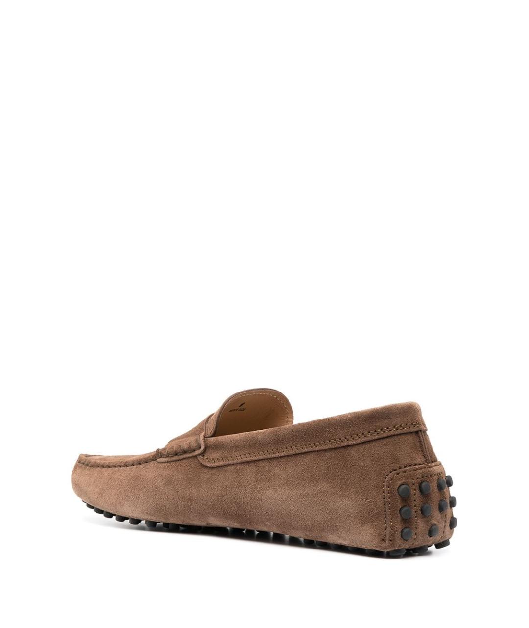 TOD'S Коричневые замшевые лоферы, фото 3