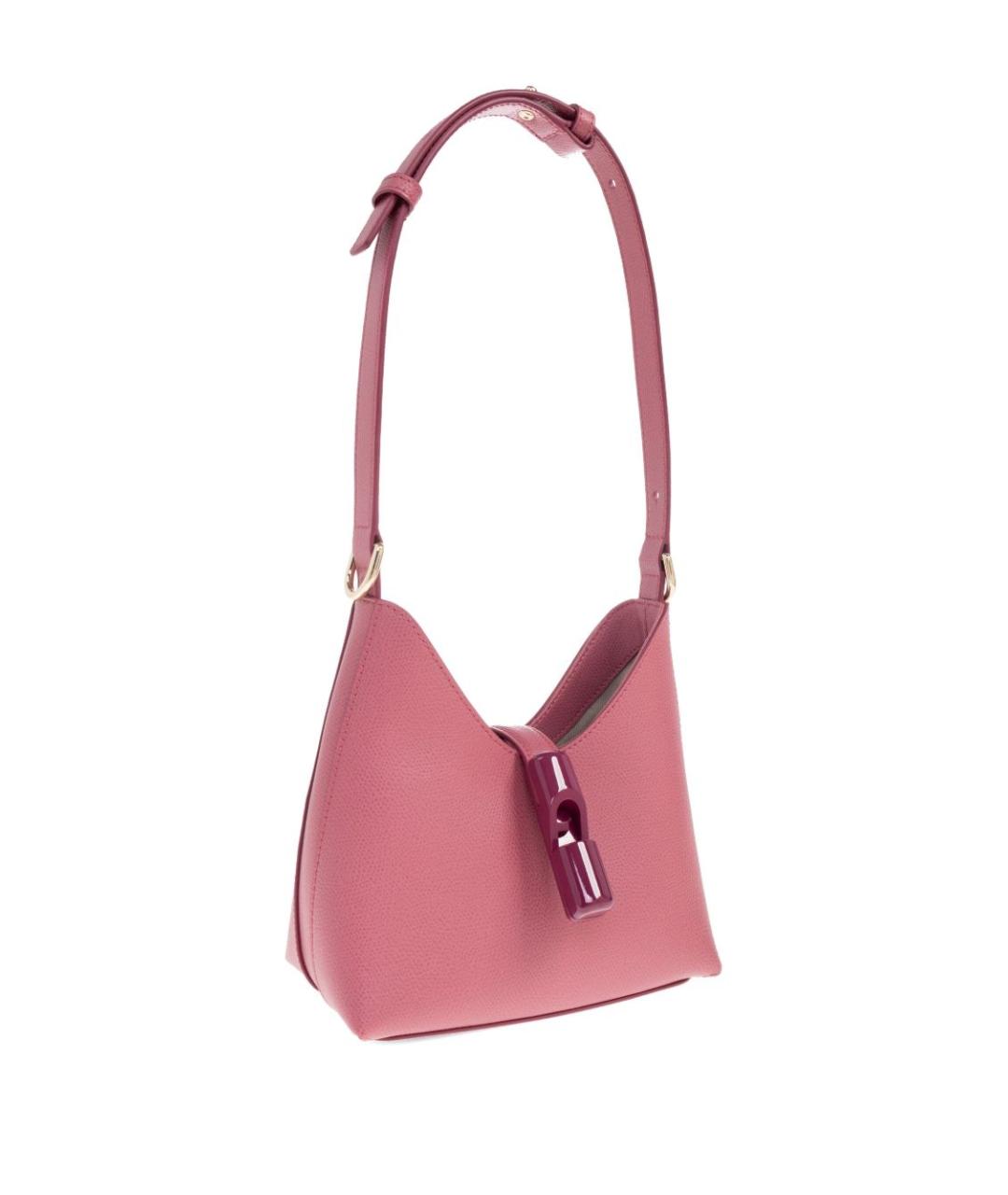 FURLA Розовая кожаная сумка через плечо, фото 4