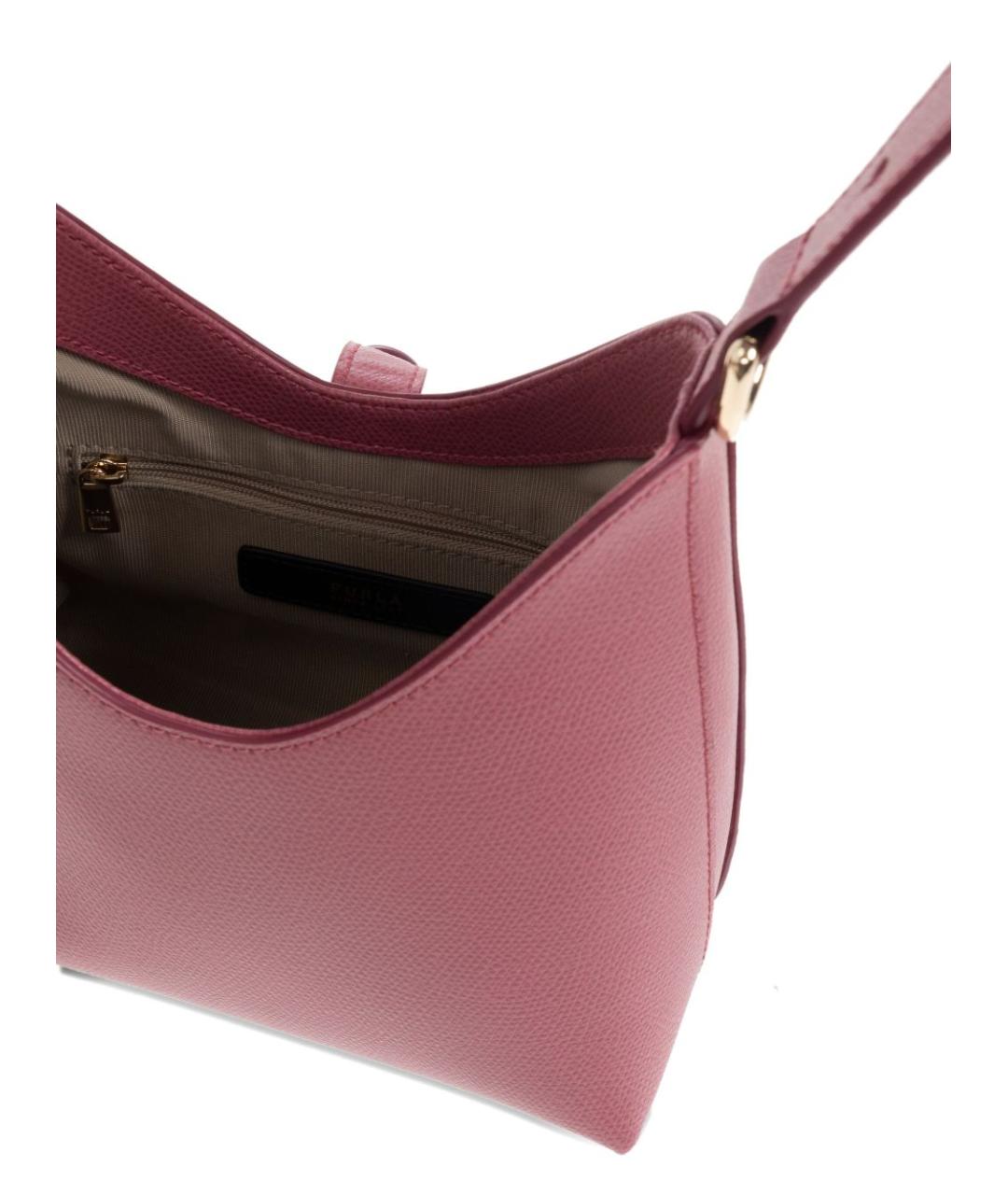 FURLA Розовая кожаная сумка через плечо, фото 3