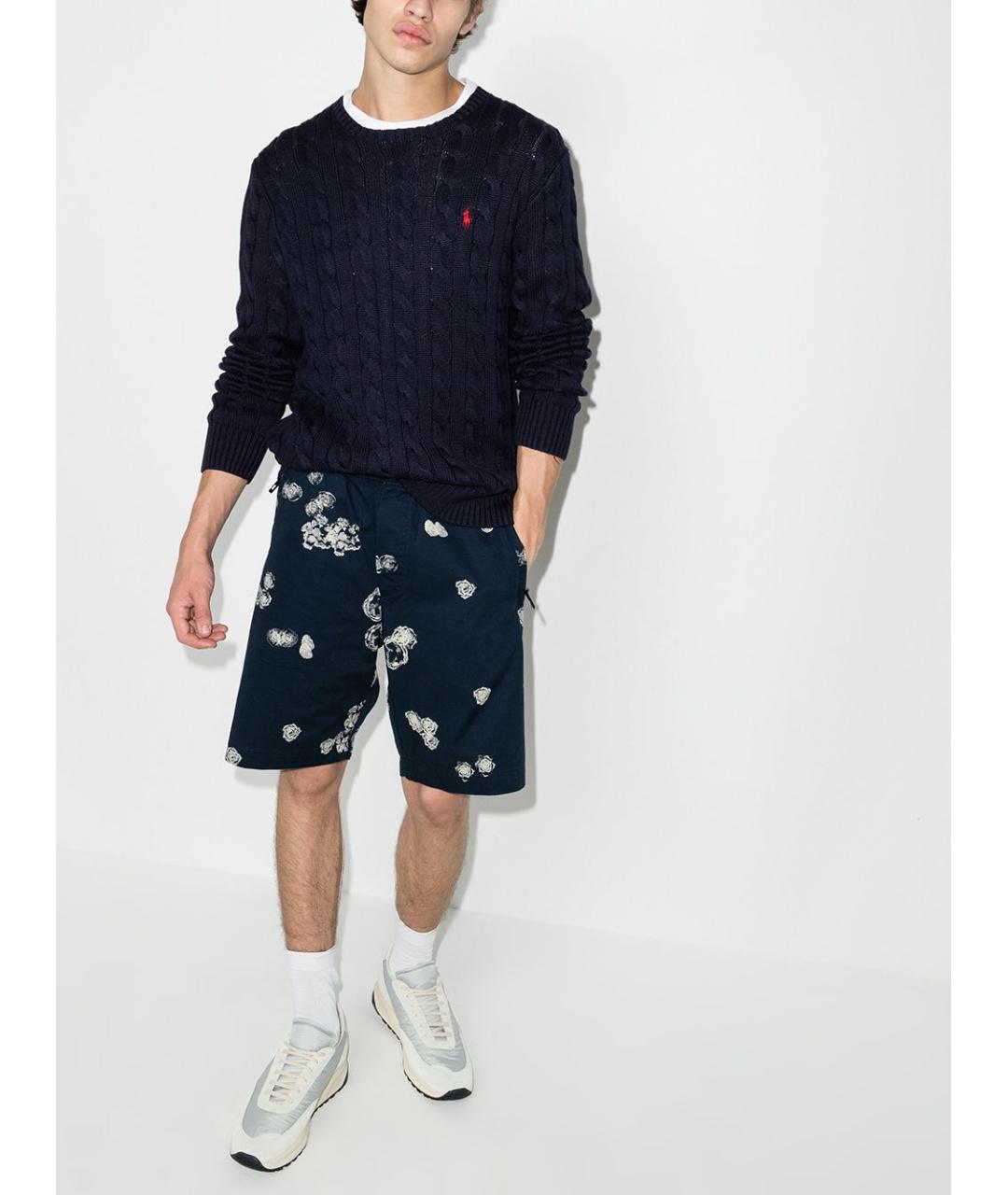 POLO RALPH LAUREN Темно-синий хлопковый джемпер / свитер, фото 5