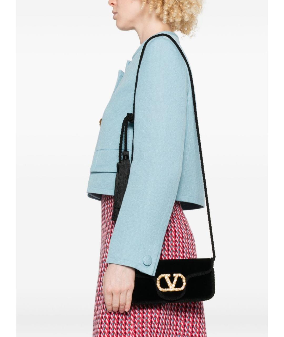 VALENTINO Черная сумка через плечо, фото 2
