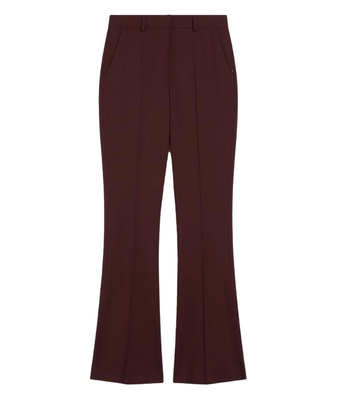 SPORTMAX Бордовые шерстяные брюки узкие, фото 1