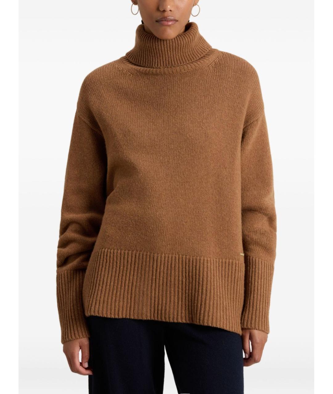 WOOLRICH Коричневая шерстяная водолазка, фото 2