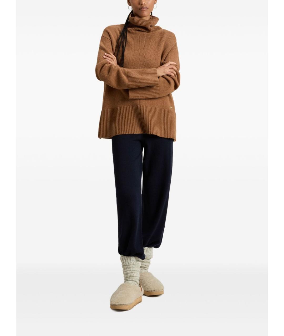 WOOLRICH Коричневая шерстяная водолазка, фото 5