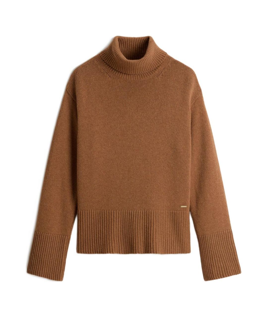 WOOLRICH Коричневая шерстяная водолазка, фото 1