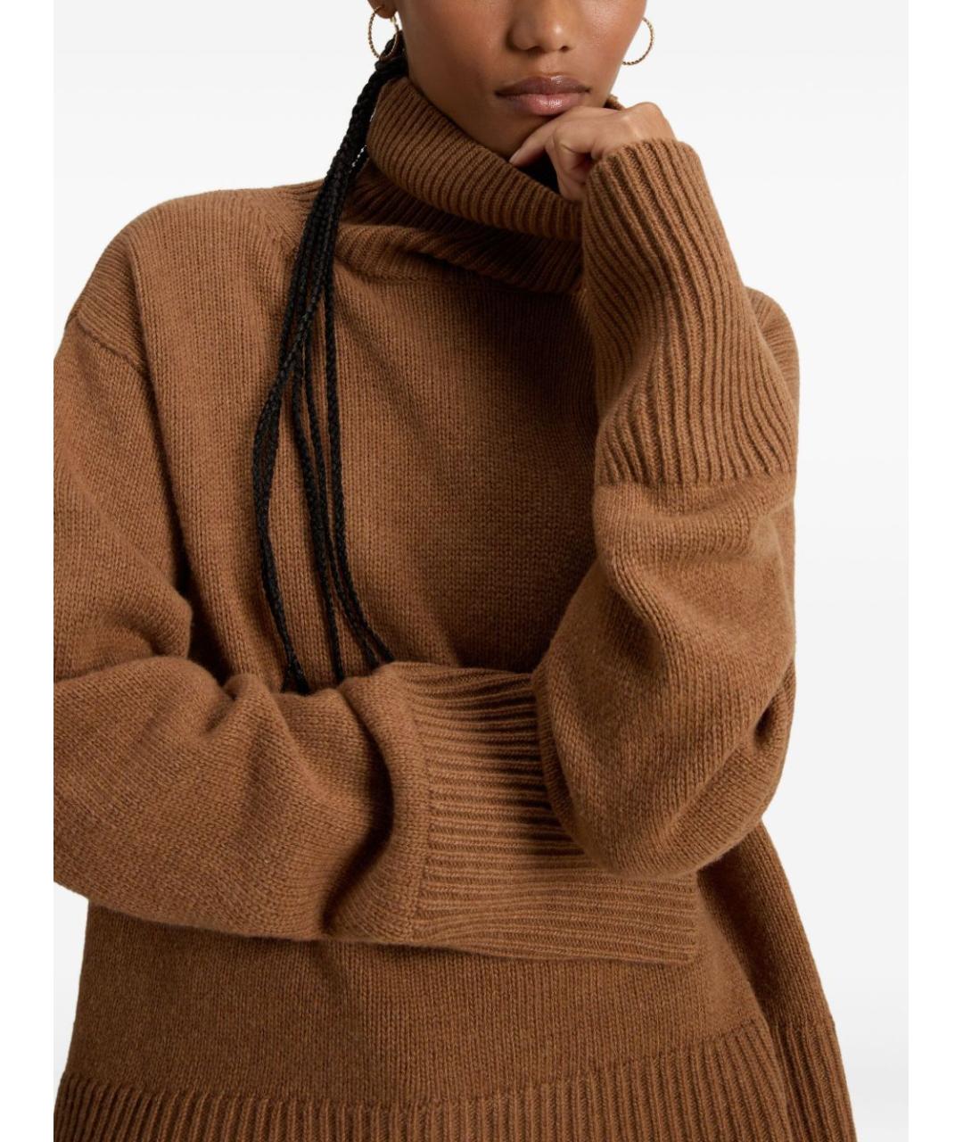 WOOLRICH Коричневая шерстяная водолазка, фото 3