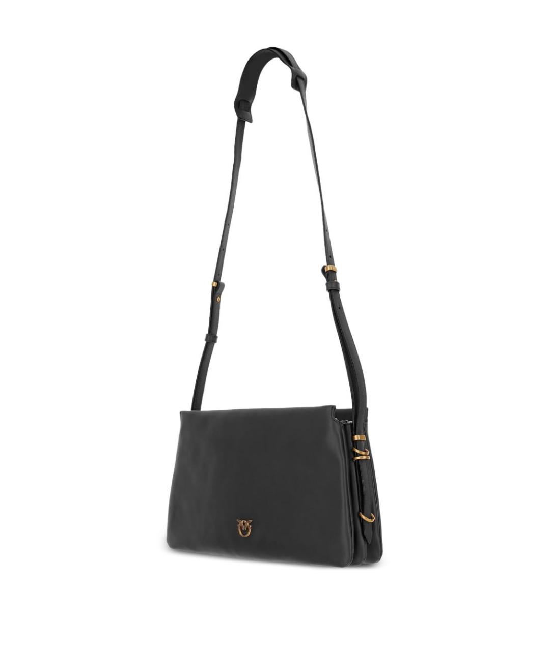 PINKO Черная кожаная сумка через плечо, фото 3