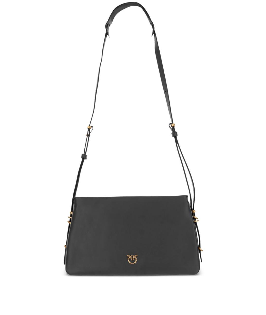 PINKO Черная кожаная сумка через плечо, фото 1