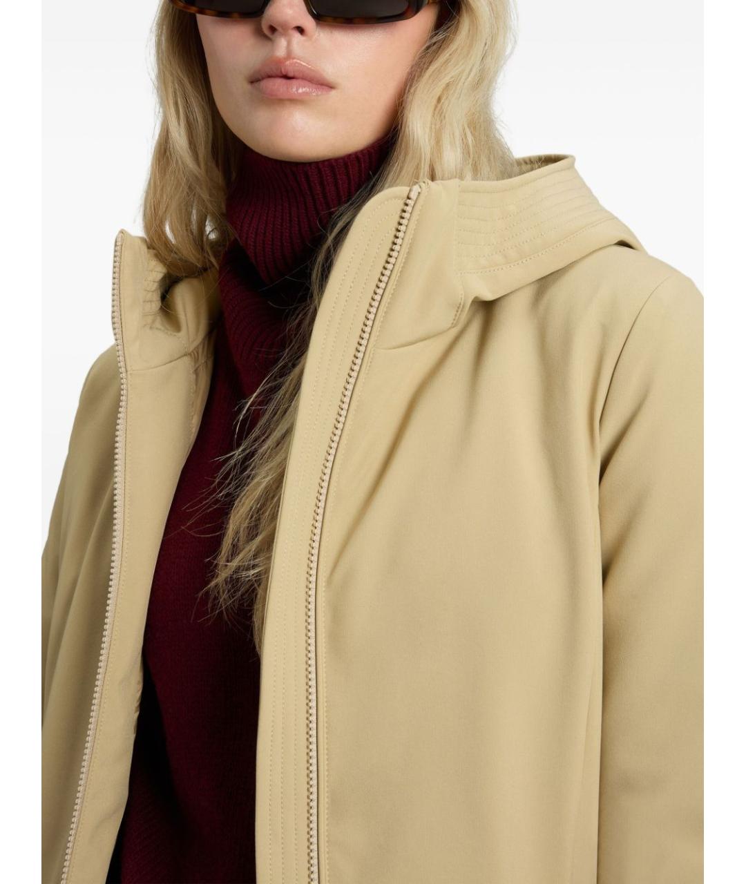 WOOLRICH Бежевая полиэстеровая куртка, фото 4