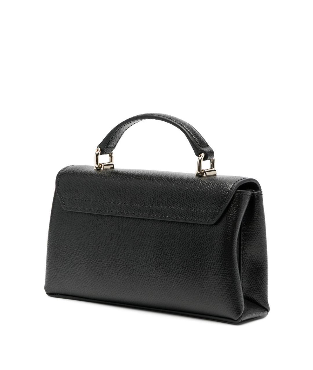 FURLA Черная кожаная сумка через плечо, фото 5