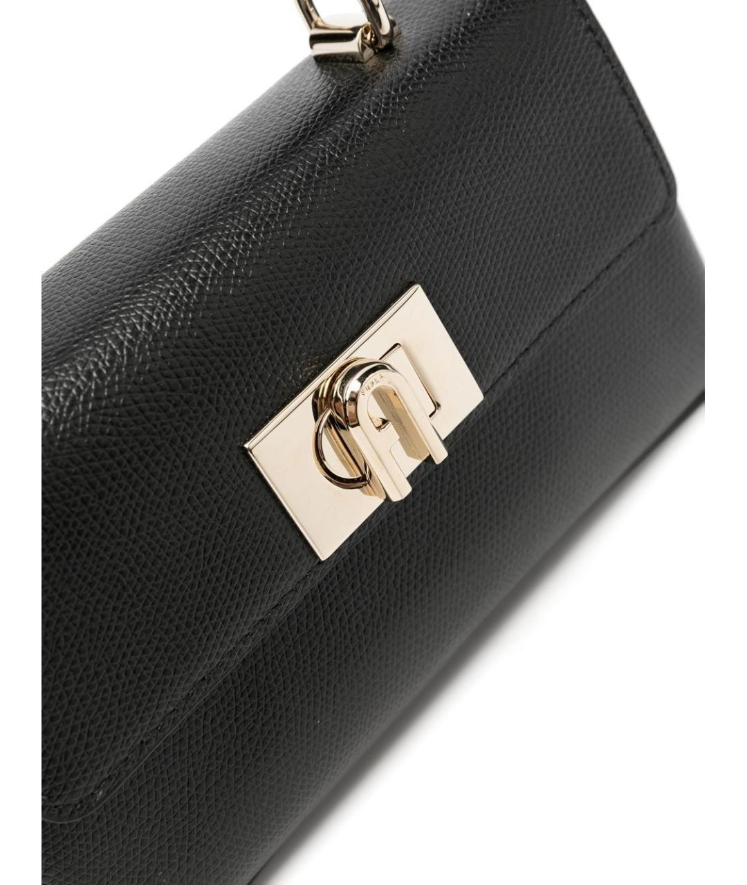 FURLA Черная кожаная сумка через плечо, фото 3