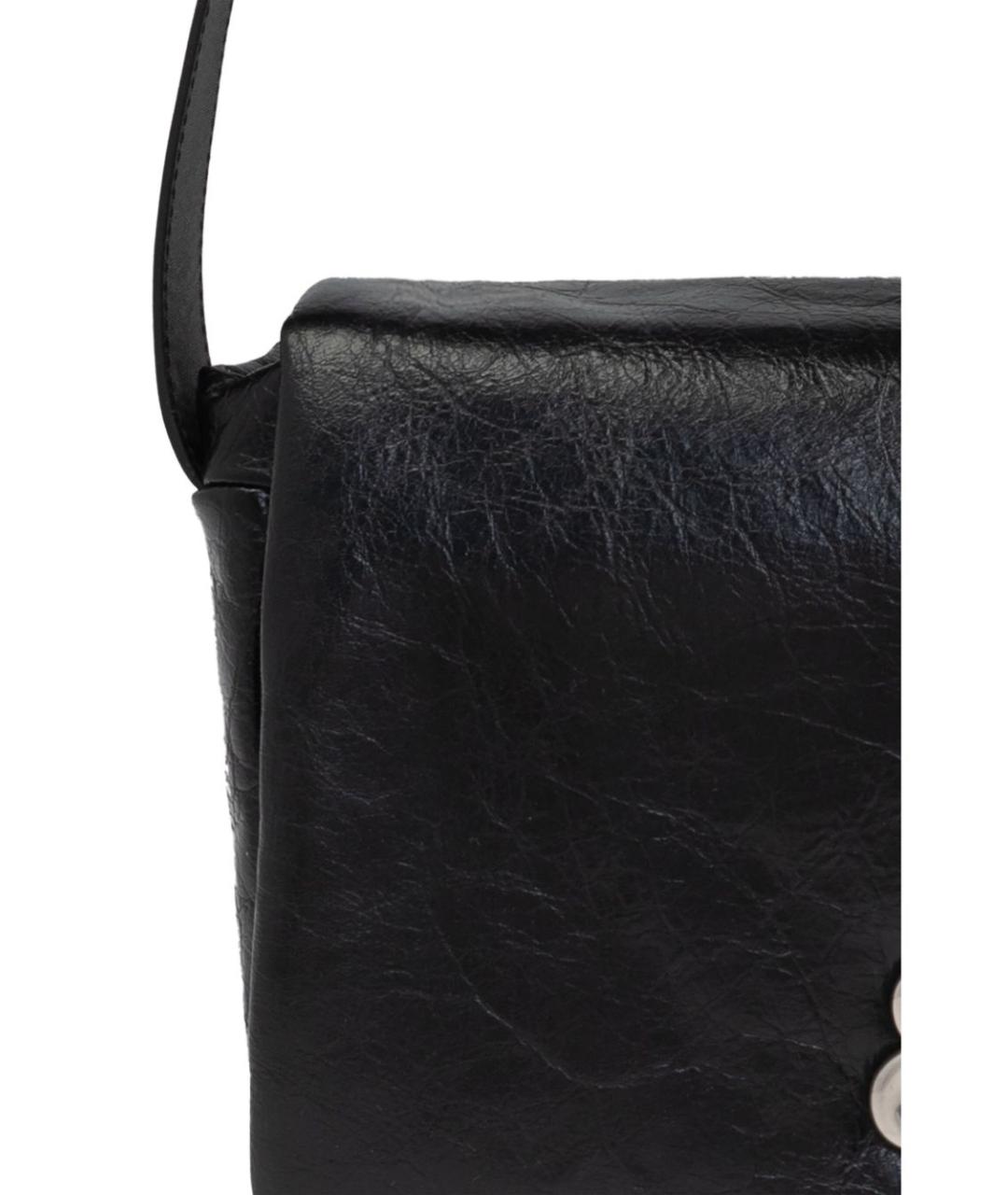 BALENCIAGA Черная кожаная сумка на плечо, фото 4