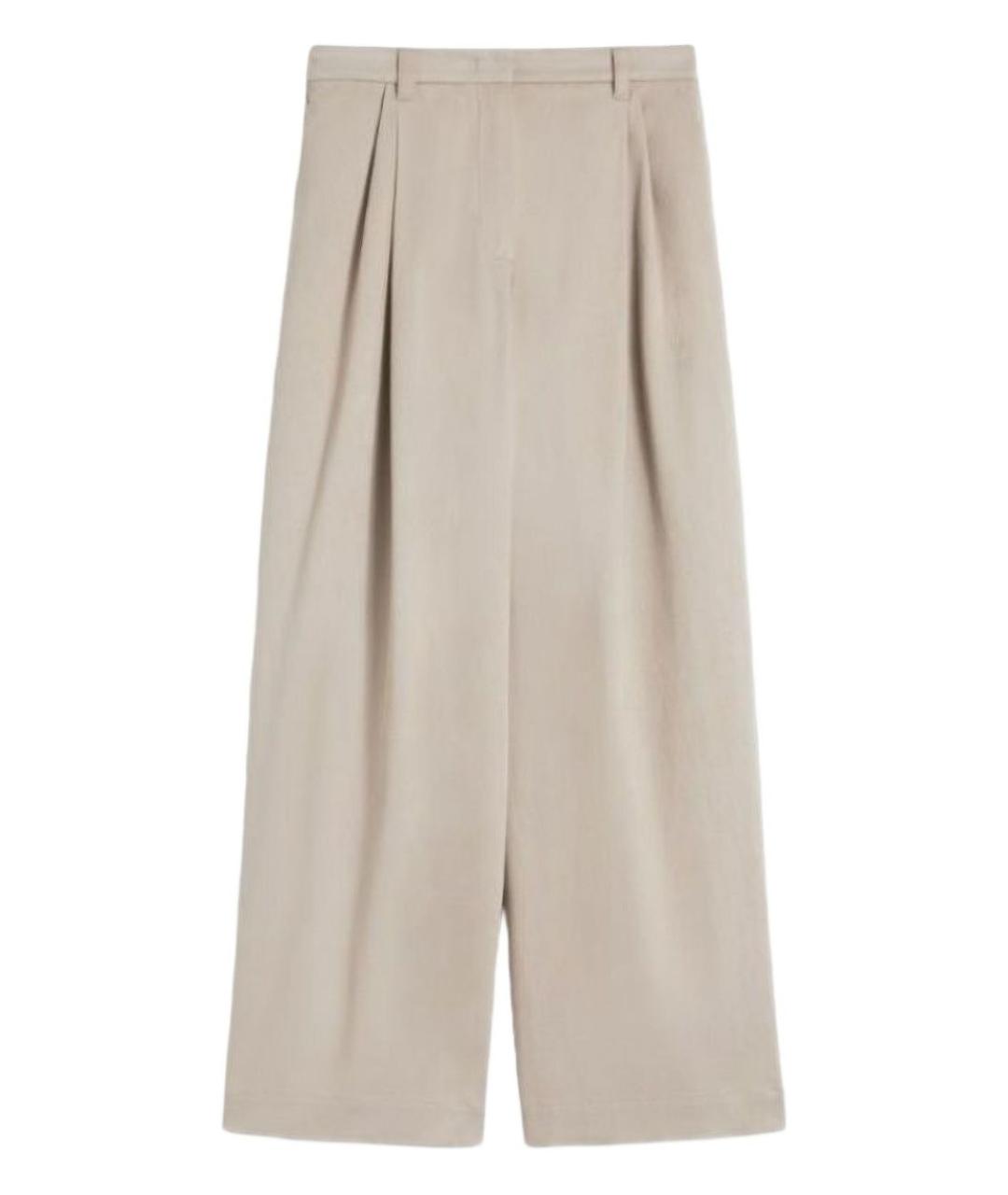 'S MAX MARA Бежевые прямые брюки, фото 1