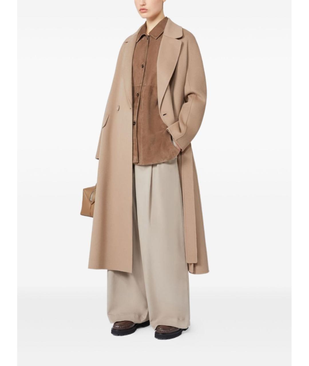 'S MAX MARA Бежевые прямые брюки, фото 3