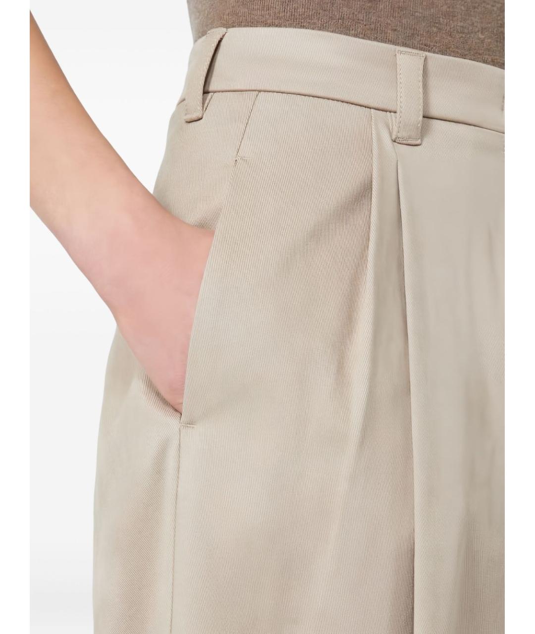 'S MAX MARA Бежевые прямые брюки, фото 2