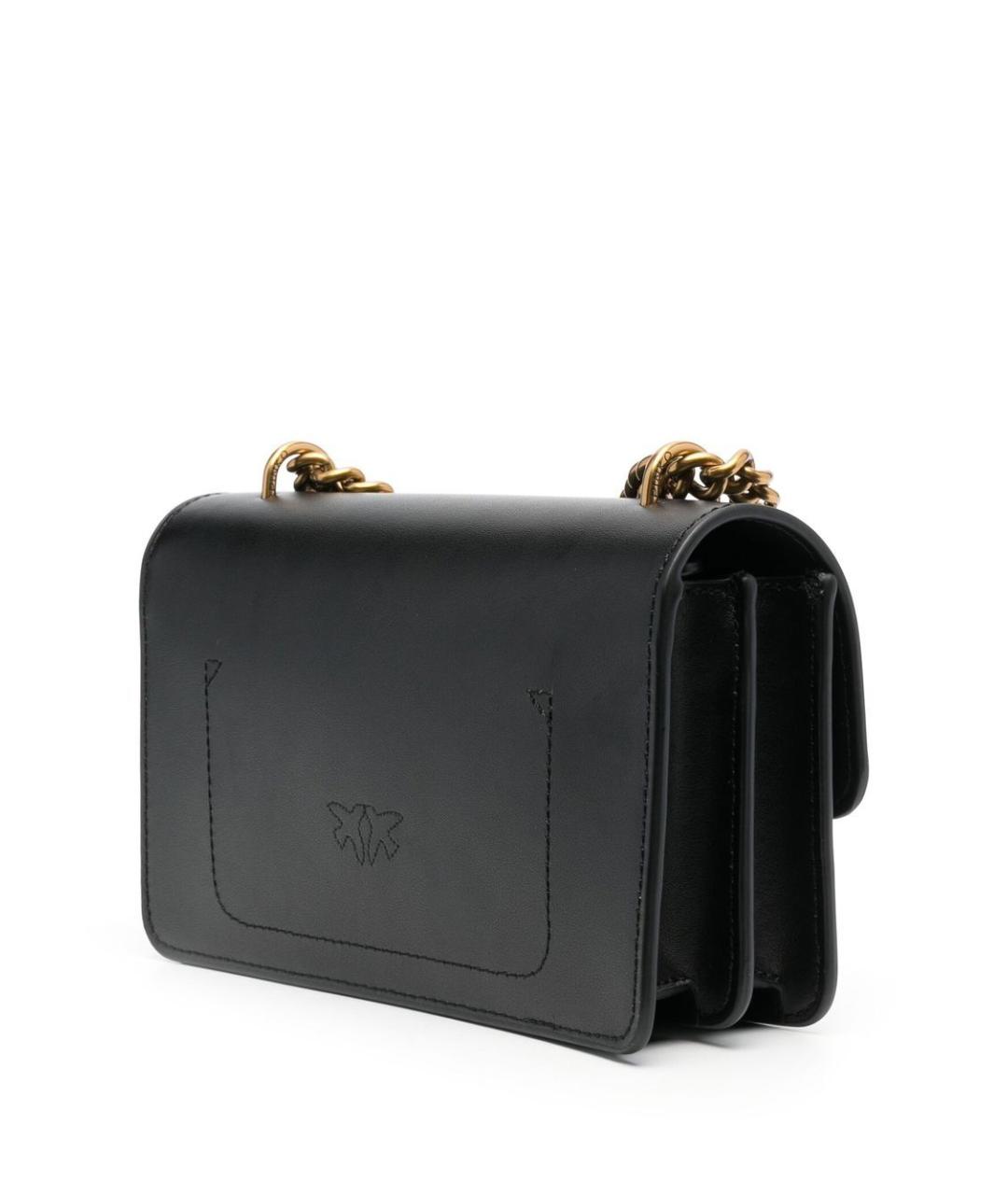 PINKO Черная кожаная сумка через плечо, фото 3