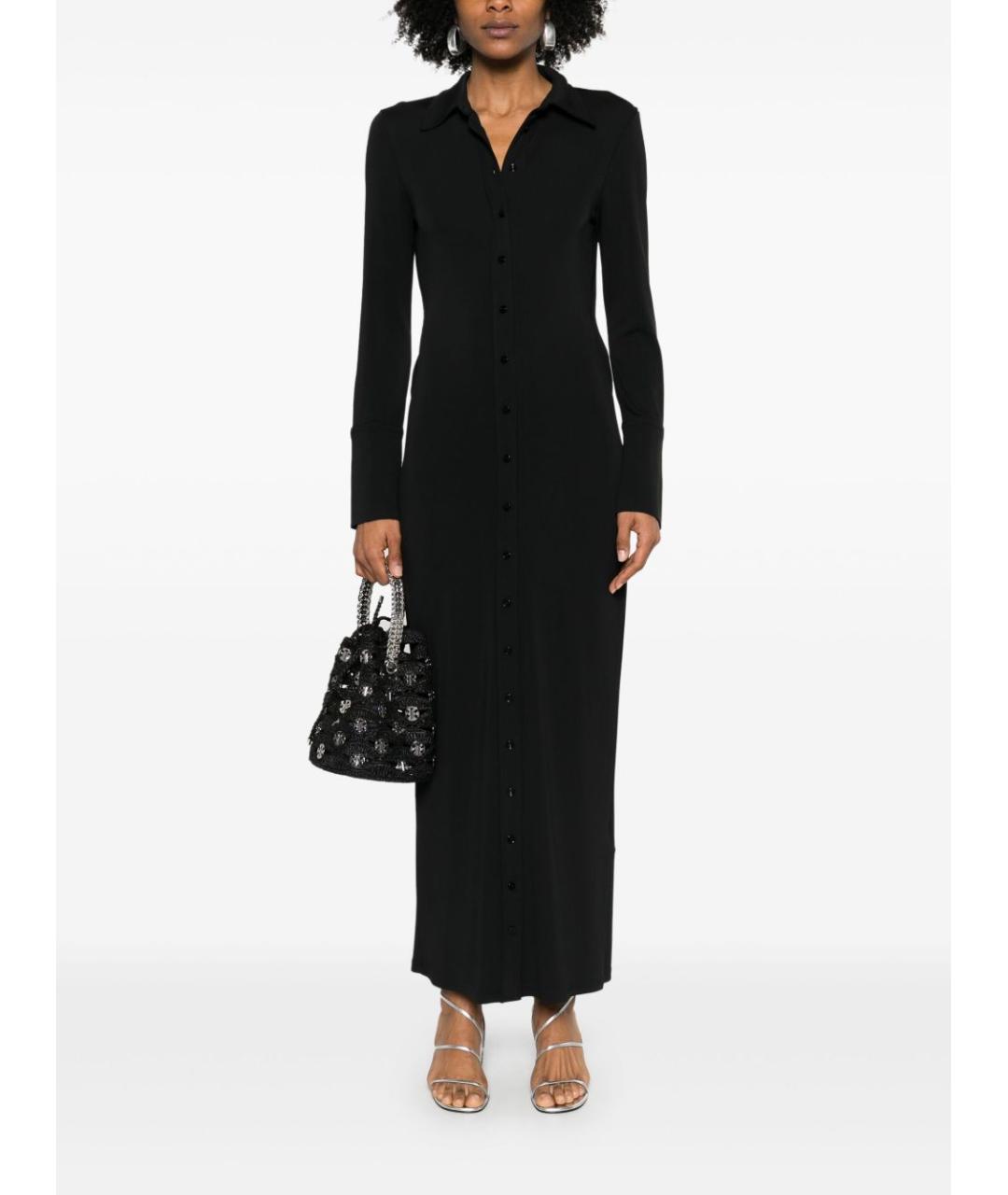 SPORTMAX Черное вискозное платье, фото 2