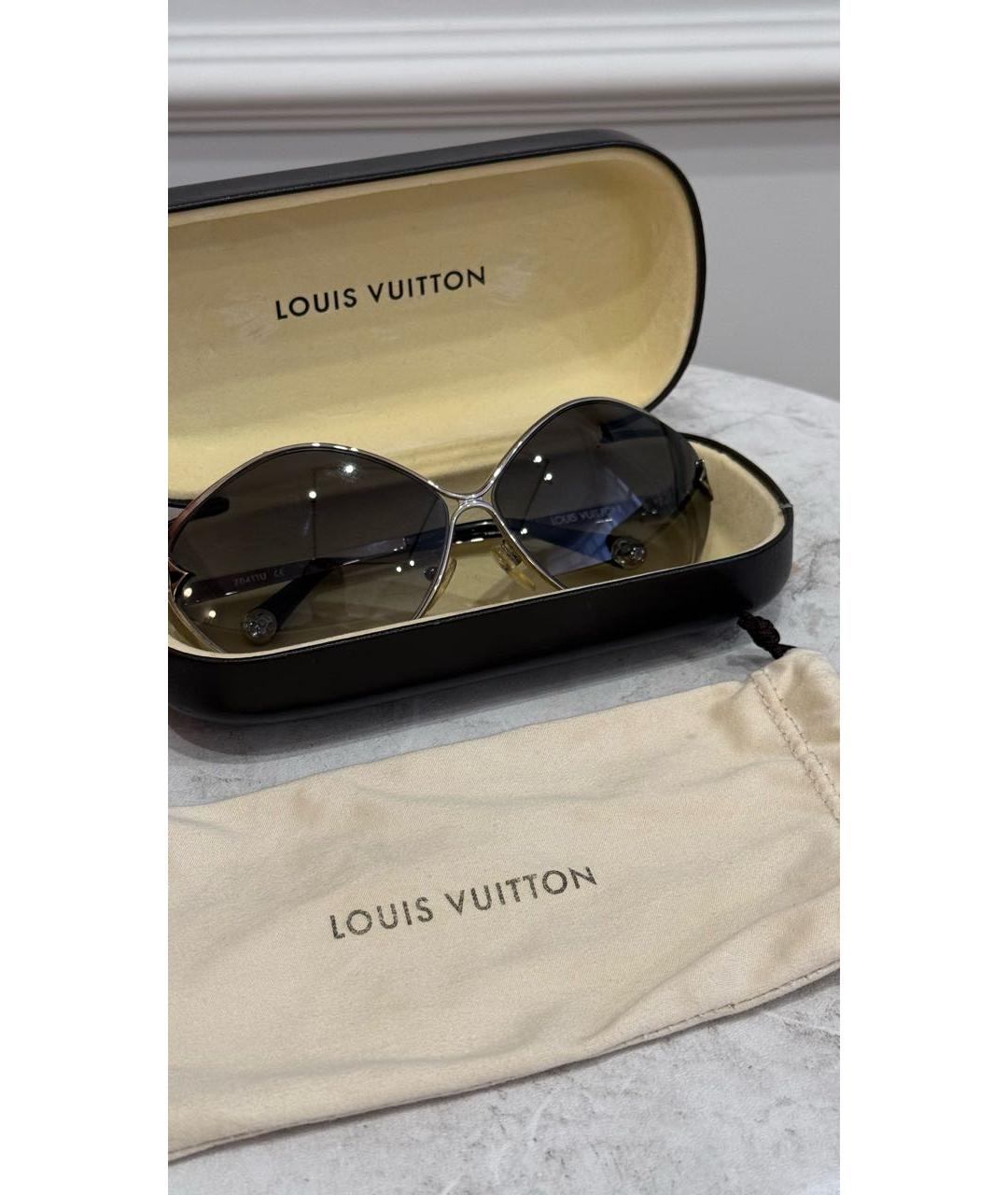 LOUIS VUITTON Серебряные металлические солнцезащитные очки, фото 4