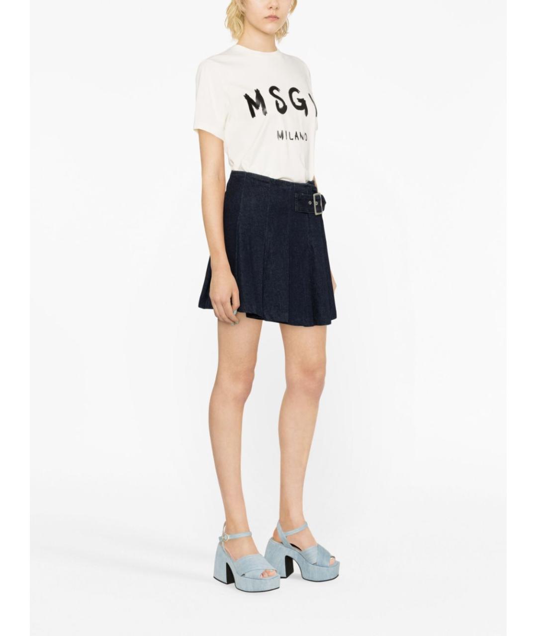 MSGM Белая хлопковая футболка, фото 4