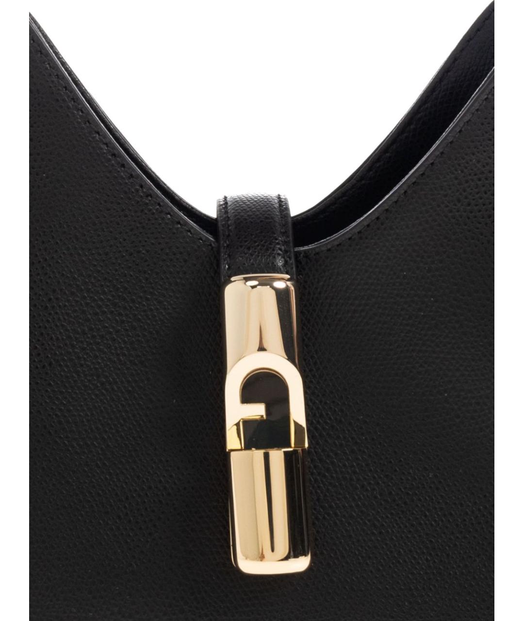 FURLA Черная кожаная сумка через плечо, фото 5