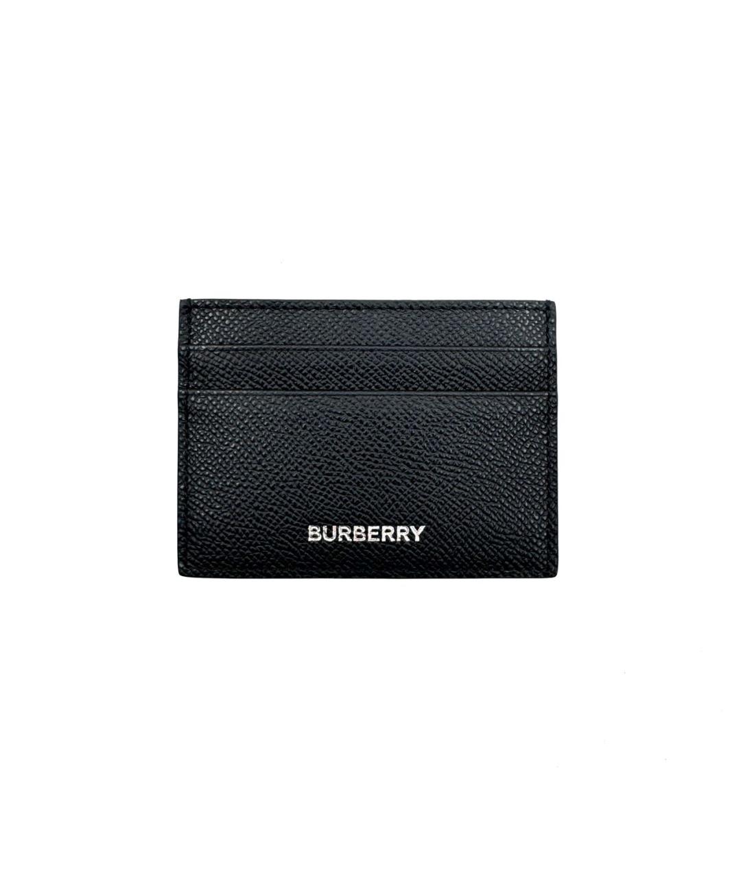 BURBERRY Черный кожаный кардхолдер, фото 1