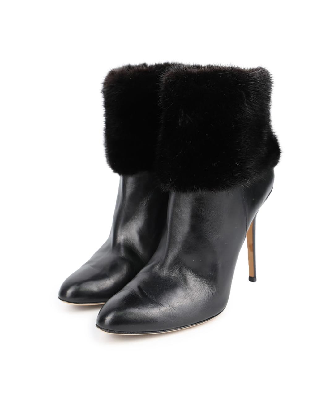 JIMMY CHOO Черные кожаные ботильоны, фото 2